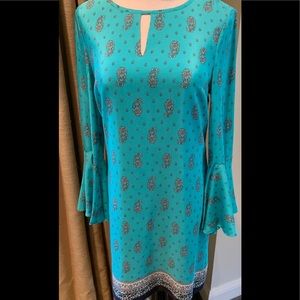 $198 NEW JUICY COUTURE BLUE SILK DRESS SZ 4